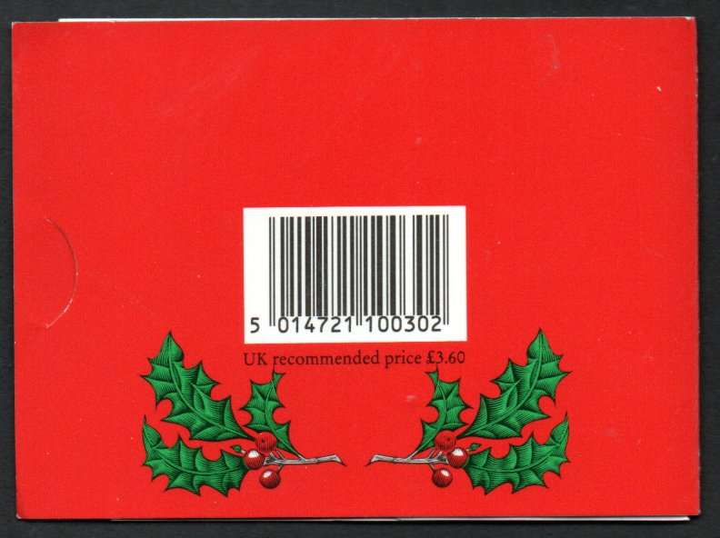 GB 1991 CHRISTMAS HOLLY DESIGN MINT BARCODE BOOKLET. AS PER SCANS. CV GBP 11.