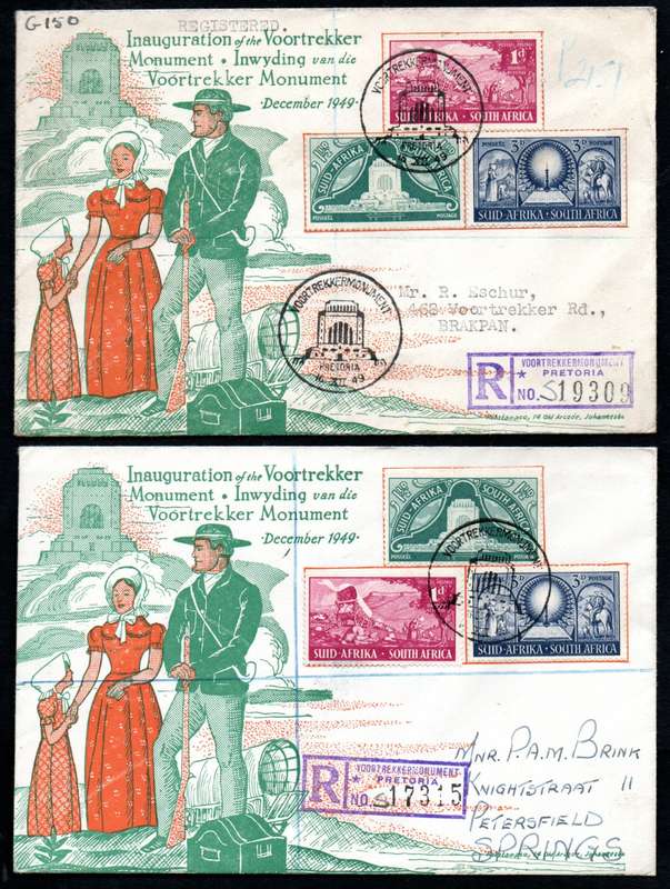UNION 1949 INAUG OF THE VOORTREKKER MONUMENT SELECTION OF (X22) COVERS. CONDITION ETC AS PER SCANS.
