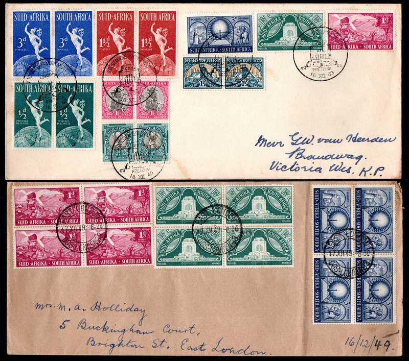 UNION 1949 INAUG OF THE VOORTREKKER MONUMENT SELECTION OF (X22) COVERS. CONDITION ETC AS PER SCANS.