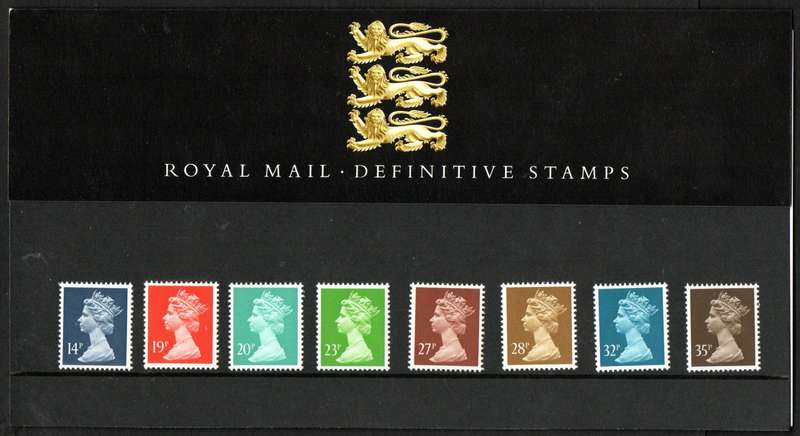 GB 1988 QEII MACHIN DEFINITIVES MINT PRESENTATION PACK NO 15. AS PER SCANS. CV GBP 12.