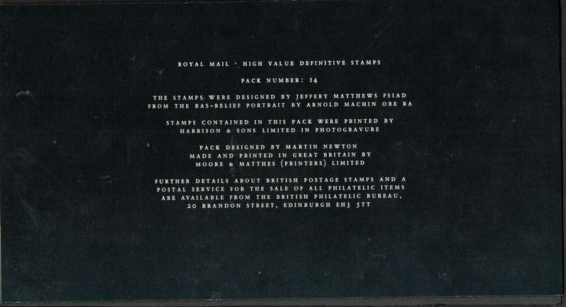 GB 1987 HIGH VALUE DEFINITIVE STAMP MINT PRESENTATION PACK NO 14. AS PER SCANS. GREAT ITEM.