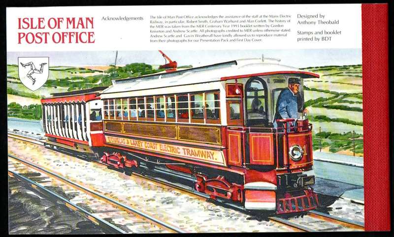 ISLE OF MAN 1993 MANX ELECTRIC RAILWAY CENTENARY MINT AND COMPLETE BOOKLET. AS PER IMAGES.