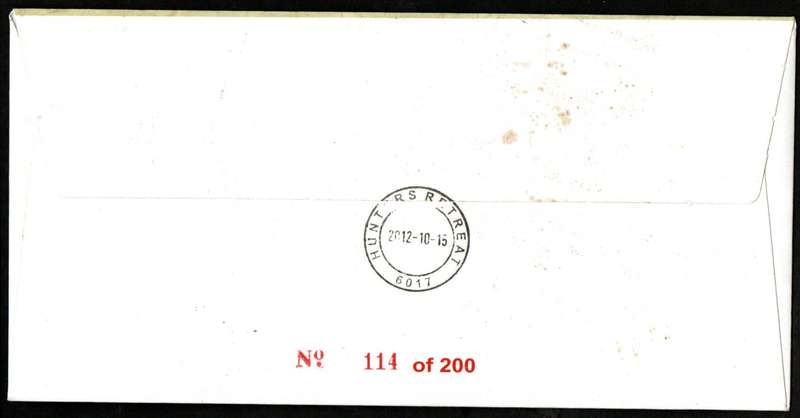 RSA 2012 GLIDER MAIL COVER FLOWN UITENHAGE  TO PROGRESS AERODROME, PE. SIGNED "PILOT". ONLY 200 MADE