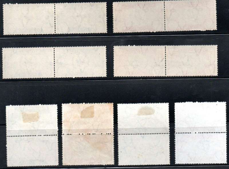 UNION 1935 KGV SILVER JUBILEE MM SET OF (X4) PAIRS + USED VERTICAL PAIRS. SACC64-7. CV R950+