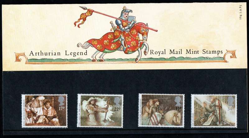 GB 1985 ARTHURIAN LEGENDS PRESENTATION PACK NO 164 MINT + FDC. AS PER SCANS.