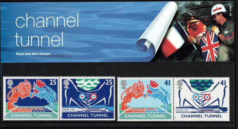 GB 1994 OPENING OF CHANNEL TUNNEL PRESENTATION PACK NO 247. AS PER SCANS. NICE ITEM.