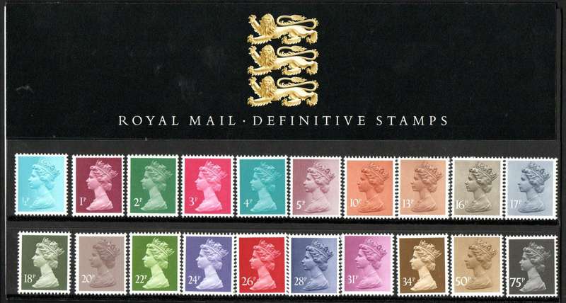 GB 1984 QEII MACHIN DEFINITIVE STAMPS MINT PRESENTATION PACK NO 5. AS PER SCANS. CV GBP 35. NICE.