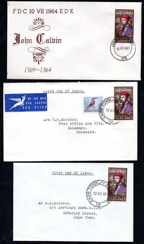 RSA 1964 400TH ANNI OF CALVIN'S DEATH CLEARANCE OF (X18) COVERS. CONDITION ETC AS PER SCANS.