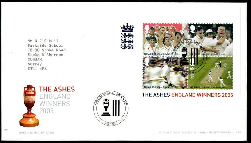 GB 2005 ENGLAND'S ASHES VICTORY FIRST DAY COVER (LONDON SE11). AS PER SCANS. CV GBP 10.