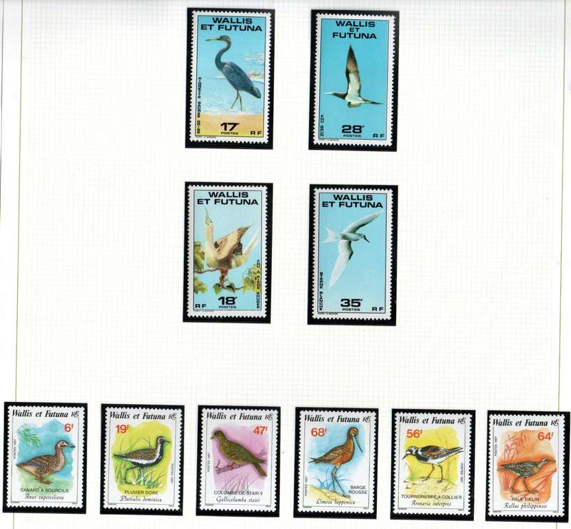 WALLIS AND FUTUNA ISLANDS 1978 OCEAN BIRDS SET OF (X4) UMM + 1987 SET OF (X5). CV GBP 31+.