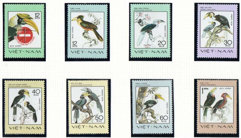 VIETNAM 1977 RARE BIRDS M/MINT SET OF (X8). SG135/142. AS PER SCANS. CV GBP 10+.