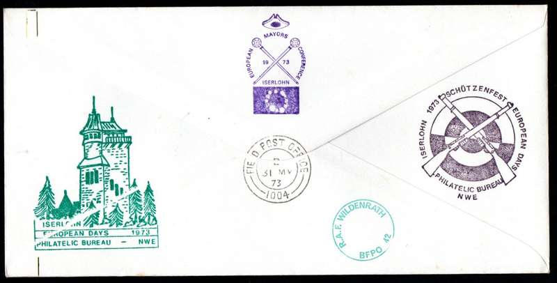 GB 1973 EUROPEAN HOT AIR BALLOON RACE ISERLOHN BALLOON COVER SIGNED 'PILOT' ETC. AS PER SCANS.