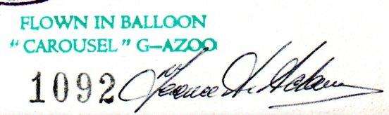 GB 1973 (X2) HOT AIR BALLOON COVERS SIGNED 'PILOT' ETC. AS PER SCANS.