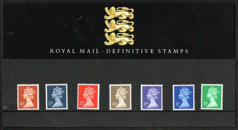 GB 1996 QEII MACHIN DEFINITIVE STAMPS PRESENTATION PACK NO 22. AS PER SCANS. CV GBP 9.