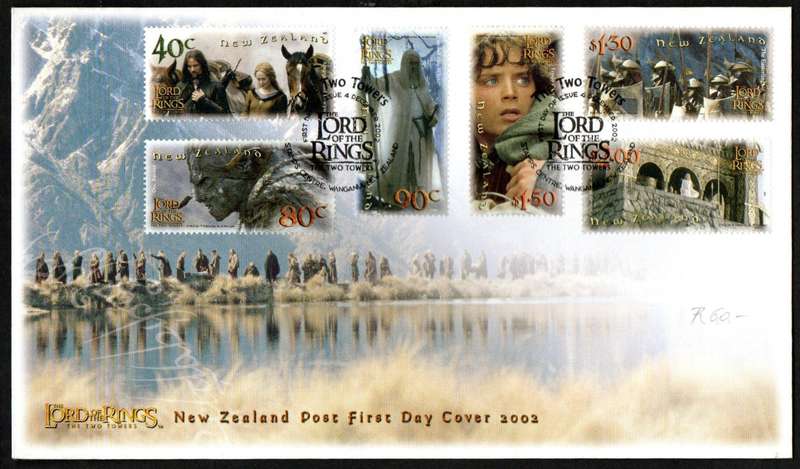 NEW ZEALAND 2002 LORD OF THE RINGS - THE TWO TOWERS FDCs SET OF (X2). GOOD VALUE.