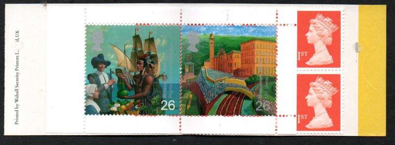 GB 1999 QEII BARCODE BOOKLET (PANES OF X8 1ST CLASS STAMPS + MILLENNIUM COMMEMS). SG HBA1. CV GBP 10