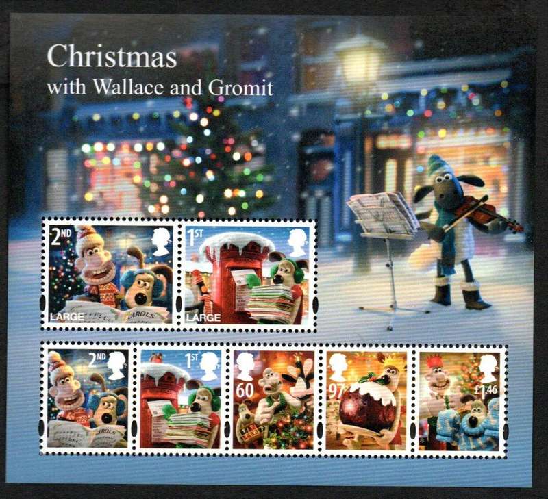 GB 2010 CHRISTMAS WITH WALLACE AND GROMIT MINI SHEET UMM MS3135 PO FRESH. AS PER SCANS. GOOD VALUE.