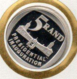 RSA 1994 PRESIDENTIAL ELECTION (MANDELA) COIN FDC 6.3c. AS PER SCANS.