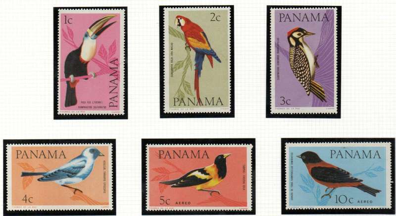 PANAMA 1969 BIRDS UMM SET OF (X6) SINGLES. SG915/20. LOVELY THEMATIC SET.