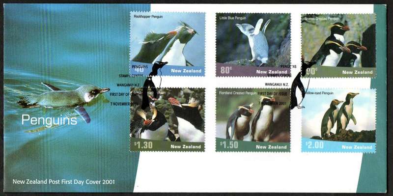 NEW ZEALAND 2001 PENGUINS FIRST DAY COVER. AS PER SCANS. GOOD VALUE. NICE ITEM.
