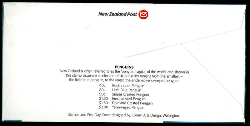 NEW ZEALAND 2001 PENGUINS FIRST DAY COVER. AS PER SCANS. GOOD VALUE. NICE ITEM.