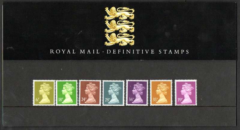 GB 1991 DECIMAL MACHIN DEFINITIVE PRESENTATION PACK NO 25. AS PER SCANS. CV GBP 9.