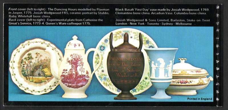 GB 1972 'THE STORY OF WEDGEWOOD' MINT AND COMPLETE BOOKLET DX1. CV GBP 25. TRIMMED PERFs 1/2d PANE.