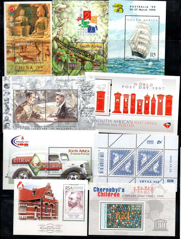 RSA SELECTION OF (X50+) UMM MINI SHEETS ETC. AS PER (X7) SCANS. GOOD TOTAL CV (+- R4000 CV).
