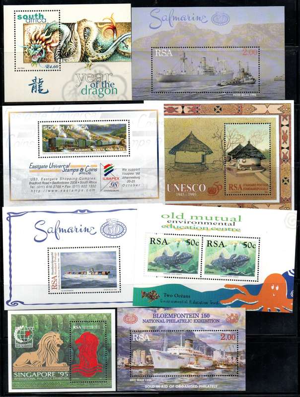 RSA SELECTION OF (X50+) UMM MINI SHEETS ETC. AS PER (X7) SCANS. GOOD TOTAL CV (+- R4000 CV).