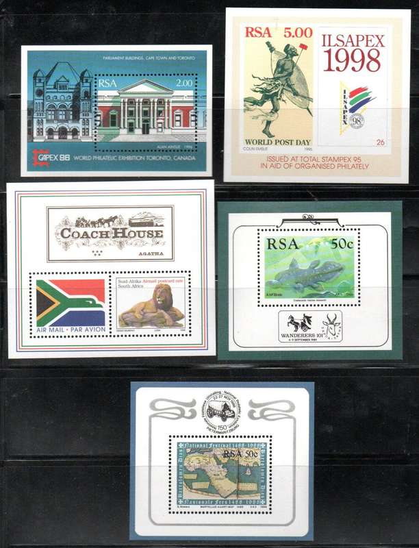 RSA SELECTION OF (X50+) UMM MINI SHEETS ETC. AS PER (X7) SCANS. GOOD TOTAL CV (+- R4000 CV).