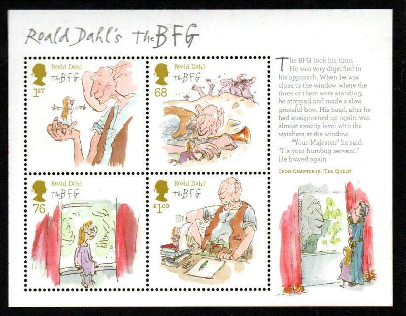 GB 2012 ROALD DAHL'S THE BFG UMM MINI SHEET SG MS3264. CV GBP 12. AS PER SCANS. LOVELY ITEM.
