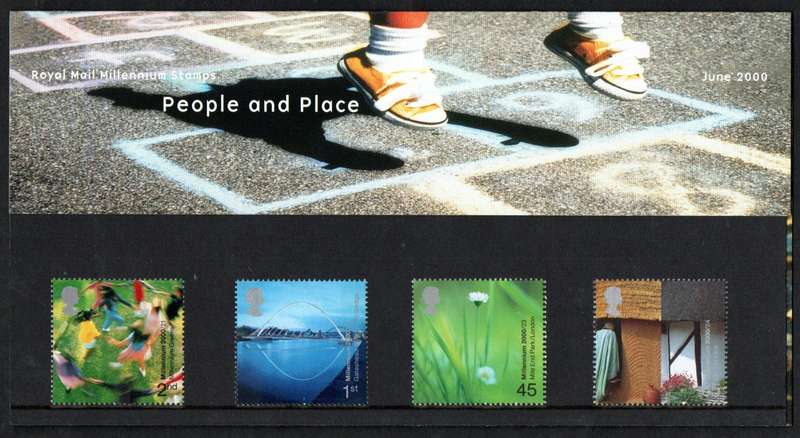 GB 2000 MILLENNIUM PROJECTS: 'PEOPLE AND PLACE' MINT PRESENTATION PACK NO 312. AS PER SCANS.