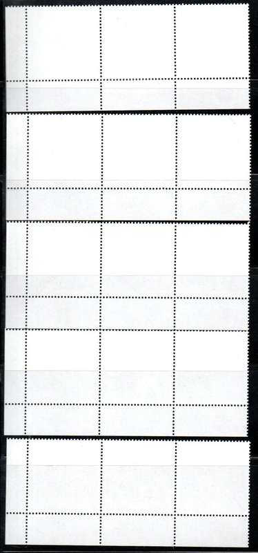 NAMIBIA 2013 5TH DEF ADD VALUES (BIRDS) SET OF (X5) UMM STRIPS OF (X3) UMM. SACC773-777. NICE SET.