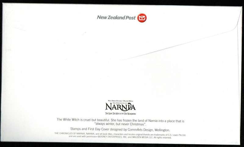 NEW ZEALAND 2005 NARNIA - THE LION, THE WITCH AND THE WARDROBE FDCs (X2). AS PER SCANS.