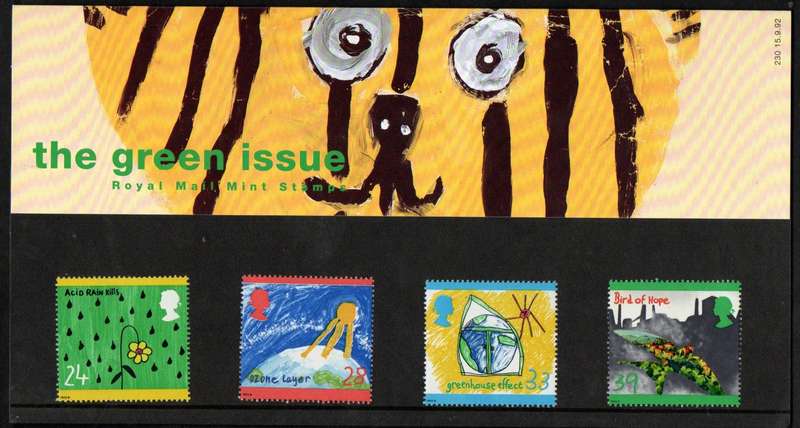 GB 1992 Protection of the Environment Mint Presentation Pack No 230.