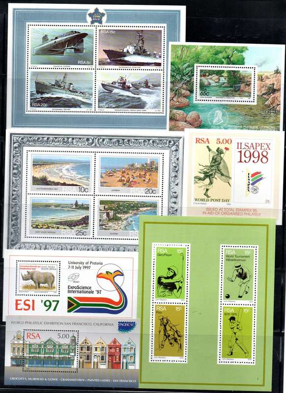 RSA SELECTION OF (X100+) UMM MINI SHEETS ETC. AS PER (X16) SCANS. BIG TOTAL CV!