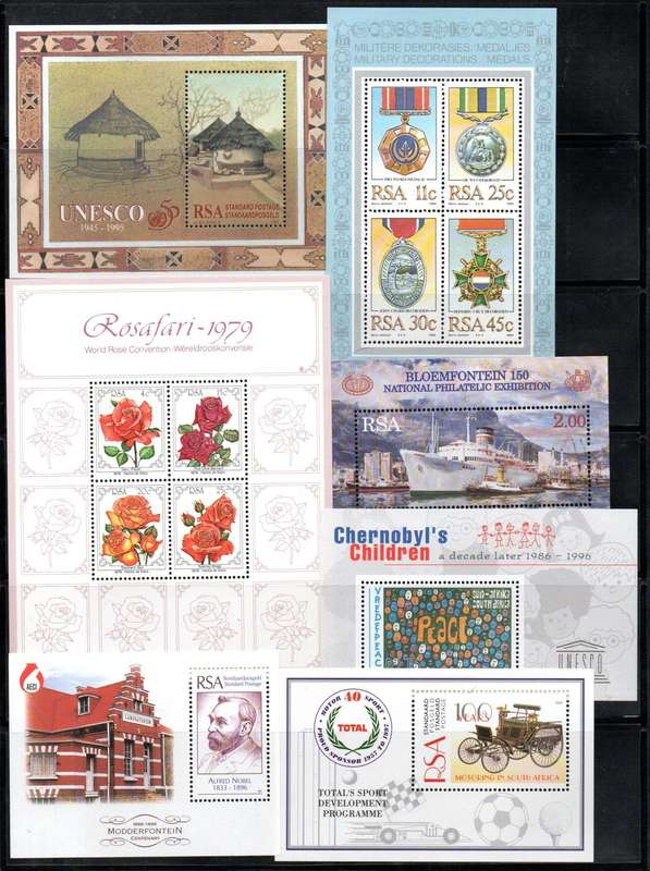 RSA SELECTION OF (X100+) UMM MINI SHEETS ETC. AS PER (X16) SCANS. BIG TOTAL CV!