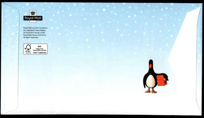 GB 2010 CHRISTMAS WITH WALLACE AND GROMIT FIRST DAY COVER (TALLENTS HOUSE). AS PER SCANS. NICE FDC.
