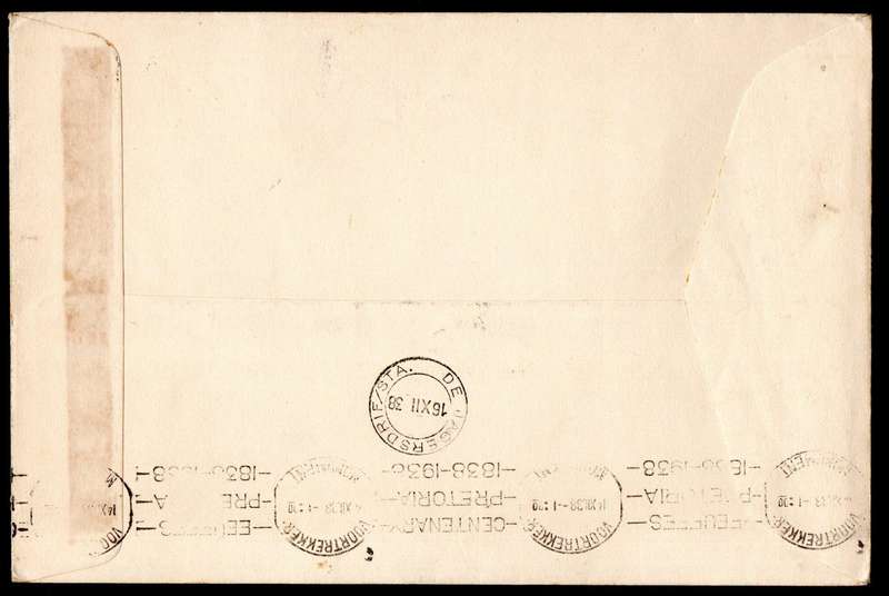 UNION 1938 (X4) VOORTREKKER TREK COVERS. CONDITION MIXED AS PER SCANS.