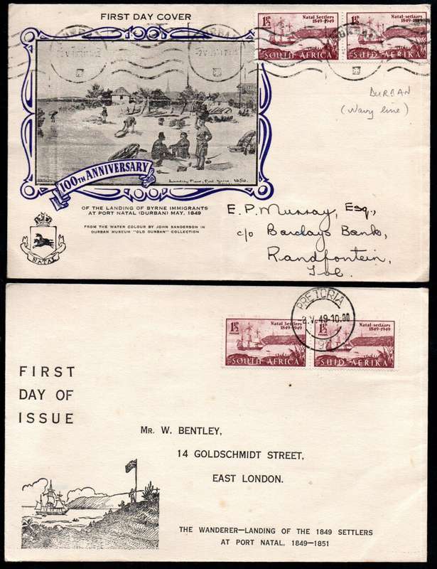 UNION 1949 CENT OF ARRIVAL OF BRITISH SETTLERS CLEARANCE OF (X21) COVERS. AS PER SCANS. GREAT LOT.