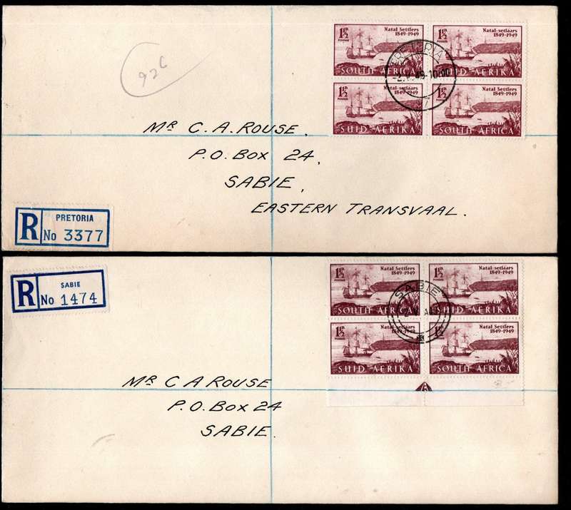 UNION 1949 CENT OF ARRIVAL OF BRITISH SETTLERS CLEARANCE OF (X21) COVERS. AS PER SCANS. GREAT LOT.