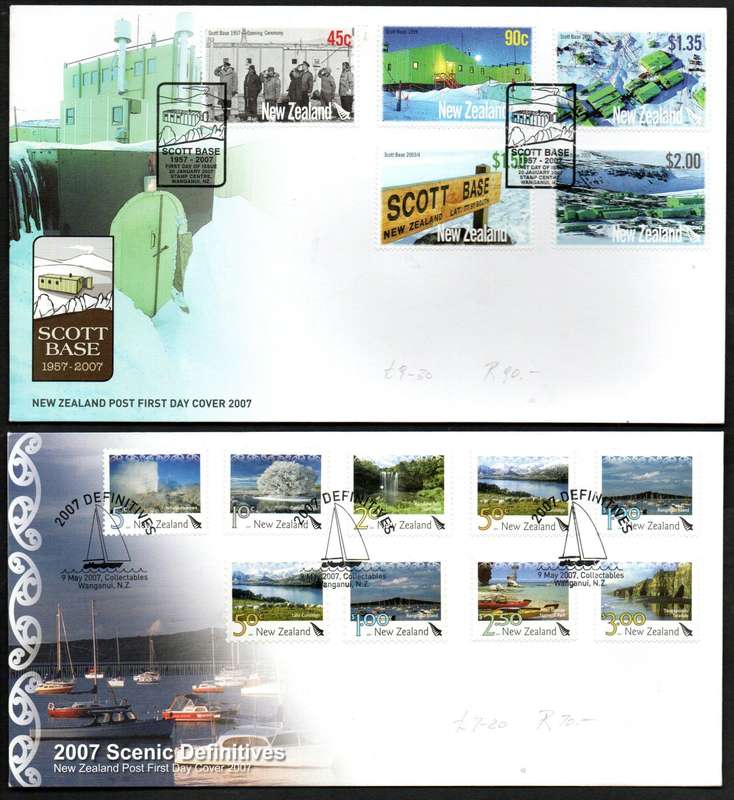 NEW ZEALAND 2006/2007 SELECTION OF (X13) FIRST DAY COVERS. AS PER SCANS. GREAT LOT. GOOD VALUE.