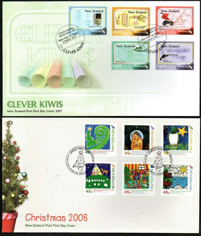 NEW ZEALAND 2006/2007 SELECTION OF (X13) FIRST DAY COVERS. AS PER SCANS. GREAT LOT. GOOD VALUE.