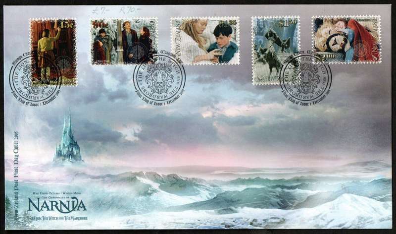 NEW ZEALAND 2005 NARNIA - THE LION, THE WITCH AND THE WARDROBE FDCs (X2). AS PER SCANS.