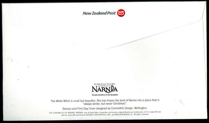 NEW ZEALAND 2005 NARNIA - THE LION, THE WITCH AND THE WARDROBE FDCs (X2). AS PER SCANS.