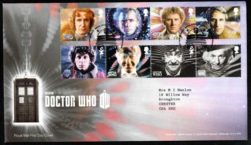 GB 2013 50TH ANNIV OF DOCTOR WHO (TV PROGRAMME) (X3) FIRST DAY COVERS (TALLENTS HOUSE). CV GBP 17.