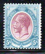 UNION 1913 KING'S HEAD 5s M/MINT SINGLE. SACC14. CV R3500. AS PER SCANS.