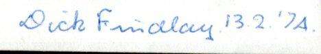 SWA 1974 rare birds of SWA FDC no 6 signed "stamp artist - Dick Findlay" - as per scans. lovely item