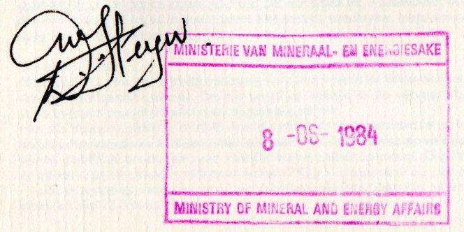 RSA 1984 Strategic Minerals FDC no 4.6 signed/rubber stamped 'Daniel Steyn - Minister Of Minerals'