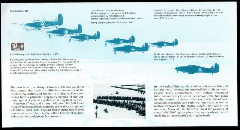 GB 1990 gallantry awards mint presentation pack no 211 with mint stamps - as per scans.